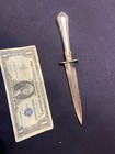 Civil Gambler Sleeve Bowie Fighting Knife Dagger W Sterling Handle