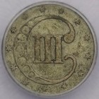 1853 Three Cent Silver - Icg Vf 20