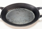 Staub France 9 5  Enameled Cast Iron Oval Au Gratin Baking Dish Blue Enamel