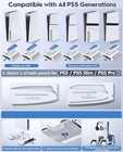 Ps5 slim pro Stand And Cooling Station With Led Controller Charging Station