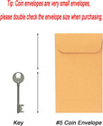 200pcs  5 Coin Envelopes 3 125x5 5 Inches Brown Kraft Envelopes