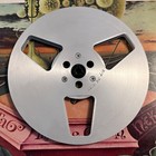 Vintage 7  Meister Aluminum Metal Take Up Reel To Reel 1 4  Tape 3 Window