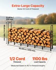 Vevor Firewood Rack Holder 8 Ft 1 2 Cord Heavy Duty Outdoor Log Wood Storage
