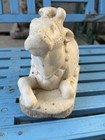 Ancient Old Marble Stone Hindu God Nandi Sculpture