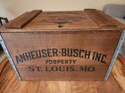 Vintage 1976 Budweiser Anheuser Busch Centennial Wooden Beer Crate Box 1876-1976