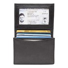 100  Genuine Leather Men Business Mini Wallet Card Case id Window card Holder