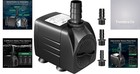 550gph Submersible Fountain Pump  30w  7 2ft Lift  Ideal For Aquariums   Ponds
