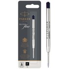 2x Parker Quink Flow Ball Point Pen Bp Refill Black Ink Fine Nib New   Free Ship