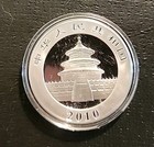 2010 1oz 10 Yuan Chinese Silver Panda Coin Bu In Capsule