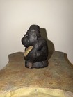 Vintage Rare Cast Iron Koko The Wise Monkey Fez Hat Coin Bank