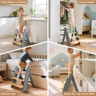 Foldable Wooden Toddler Step Stool Kids Toilet Potty Training For Bathroom Sink