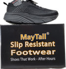 Comp Toe Shoes Women Work Black Safety Toe Slip Resistant Sr Mesh Maytall 2603-1