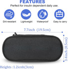 Insulin Pen Cooler Travel Case  2 Tsa Approved Ice Packs Black