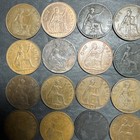 Great Britain One Penny Lot Of 30 Coins Victoria Old Mixed Lot