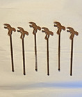 Wild Turkey Flying Bourbon Swizzle stir Sticks  6  Plastic Mint 1977 Never Used