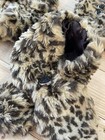 Mud Pie Toddler Baby Girl Leopard Fur Scarf Hat Mittens Set