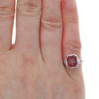 White Gold Order Of The Eastern Star Ring 10k Lab-created Ruby Masonic Oes