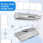 30 Inch 900 Cfm Under Cabinet Range Hood W oil Collector  4 Fan Speeds timer