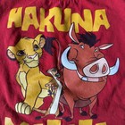 Vintage Disney   s The Lion King Simba T-shirt Red Toddler Size 2t Graphic Hakuna