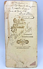 1886 Cabinet Card Signed Romolo Pistorini To Musicologist Alessandro Kraus Italy
