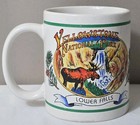 Vintage Yellowstone National Park Mug Old Faithful Buffalo Bison Souvenir Coffee