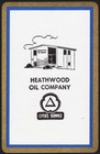 Vintage Single Playing Card Cities Service Blue Border Heathwood Oil Kansas City