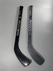 Vtg Franklin Pair Of Silver And Black Mini Stick Nhl Hockey Shot-zone Right left