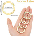 4 Silver Metal O Ring For Purse Strap - 1 Inch Round Spring Ring Clasp For Handb
