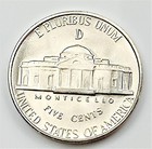 1943 D  Bu Jefferson Nickel - Silver War Nickel From Obw  roll
