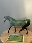 Peter Stone Sr Mowgli Pony Gelding Windswept Mane And Tail Matte Green Brindle