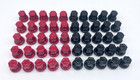 50 Closed Nut Battery Group 31 Stainless Steel Red black Powder Coated 3 8   -16