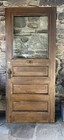Antique Victorian Entrance Door 1920s Doorbell  Wavy Glass  Double Skeleton