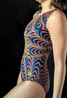 Gk Elite Gymnastics Leotard Mandala Printed Sequins Multi-color Size As