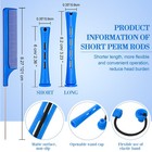 Willbond 60 Pcs Perm Rods For Short Long Hair Plastic Cold 0 35 Inch  Blue