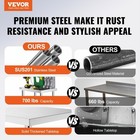 Vevor Stainless Steel Work Table Commercial Prep Table 12x24 Inch With 4 Casters
