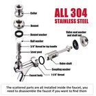 Upgraded Beer Faucet All Commercial 304 Stainless Steel Draft Beer Keg Tap Beer 