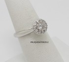 1 2ct Natural Diamond Halo Engagement Wedding Bridal Ring 10k White Gold Band