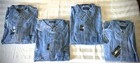 Ultraclub Men s Blue Denim Button-front Shirt Medium Long Sleeve Point Collar