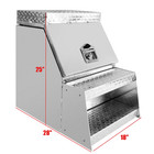 18  X 28  X 25  Aluminum Side Storage W  Saddle Step Box Lockable For Semi Truck