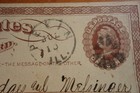 Ux-3 Postal Card Posted 1874 Peoria Il Fancy Cancel Grain Merchant Smith Hippen