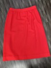 Vtg Wool Red Skirt From The Villager 26    Waist Xs s