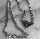 Repurposed Milano Triangle Logo Necklace Upcycled