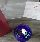 Perthshire Glass L e  6 Faceted 2000 Christmas Santa Paperweight