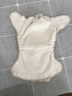 Kissaluvs Size M l Fitted Reusable Cloth Diaper Beige Cotton Snap Closure