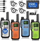 4 Pack Long Range Walkie Talkie 100 Mile Two Way Radio Charge Headset Waterproof