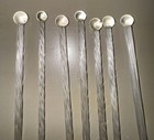 Vintage Lot  Art Glass Swizzle Stir Sticks bar Ware entertaining 2 