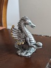 2003 Rawcliffe Pewter Dragon Mrs Magic With Eggs Rare - 3 87  High X 3 75  W