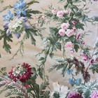 Vintage Ralph Lauren Adriana Made In Italy Tan Floral Sateen King Duvet Cover