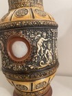 King-werk Ceramic Beer Stein W  Pewter Lid Embossed Relief Medieval
