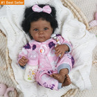Wooroy Realistic Reborn Baby Doll Black Girl     18 Inch African American Newborn